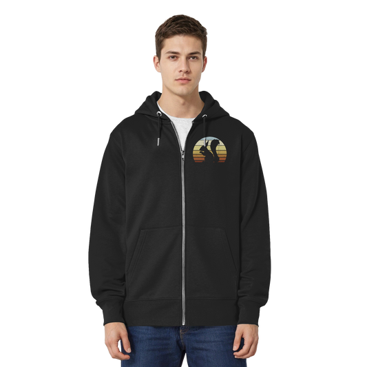 Retro Eichhörnchen Silhouette - Organic Relaxed Zipper