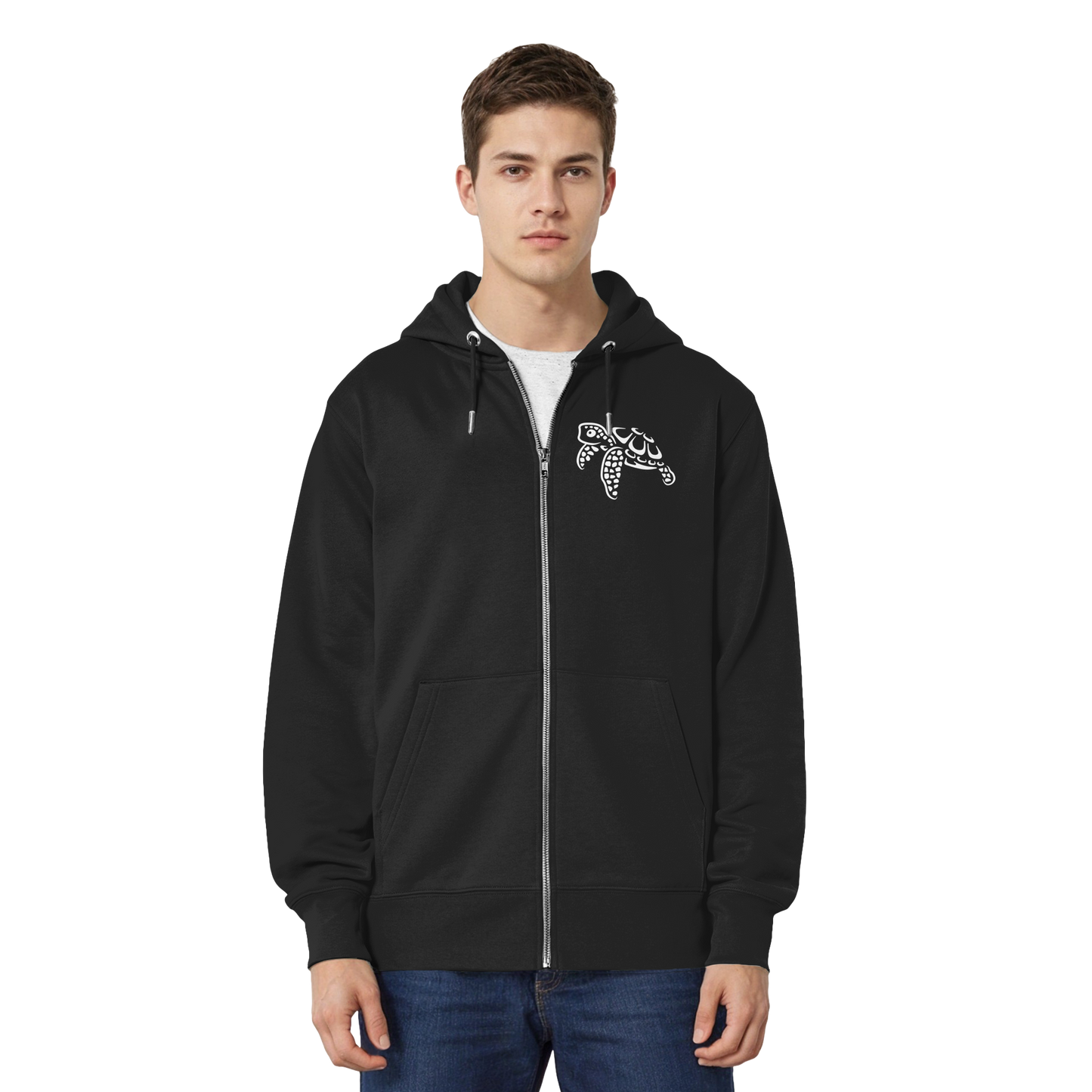 schwimmende Meeres-Schildkröte - Organic Relaxed Zipper