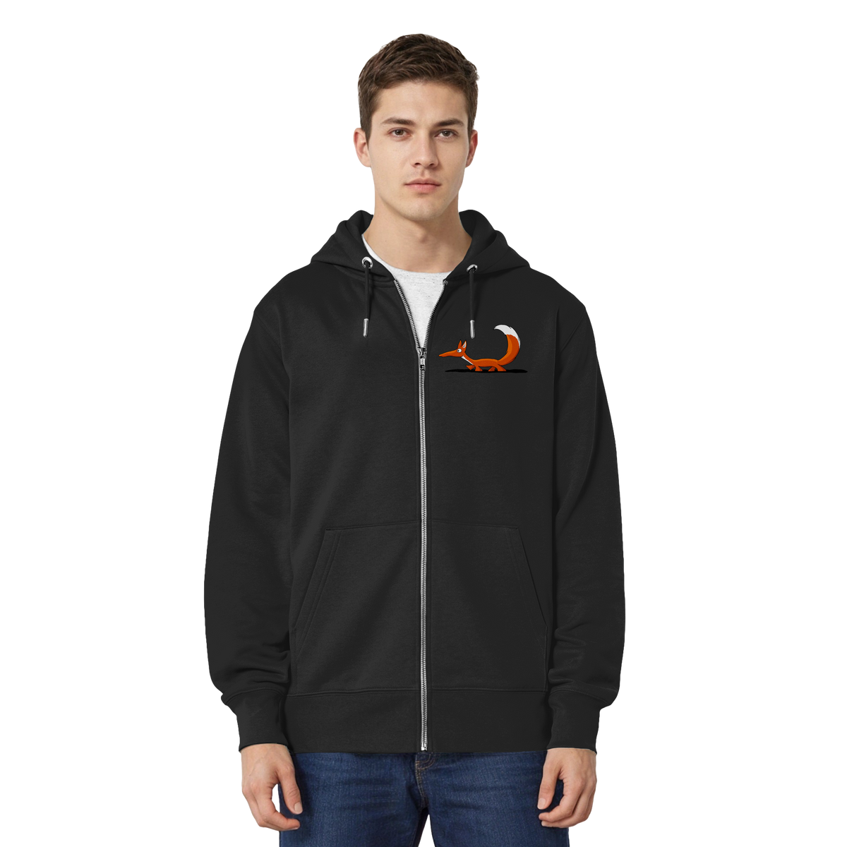 Lässiger cooler Fuchs | Mr. Fox, der Schleicher - Organic Relaxed Zipper