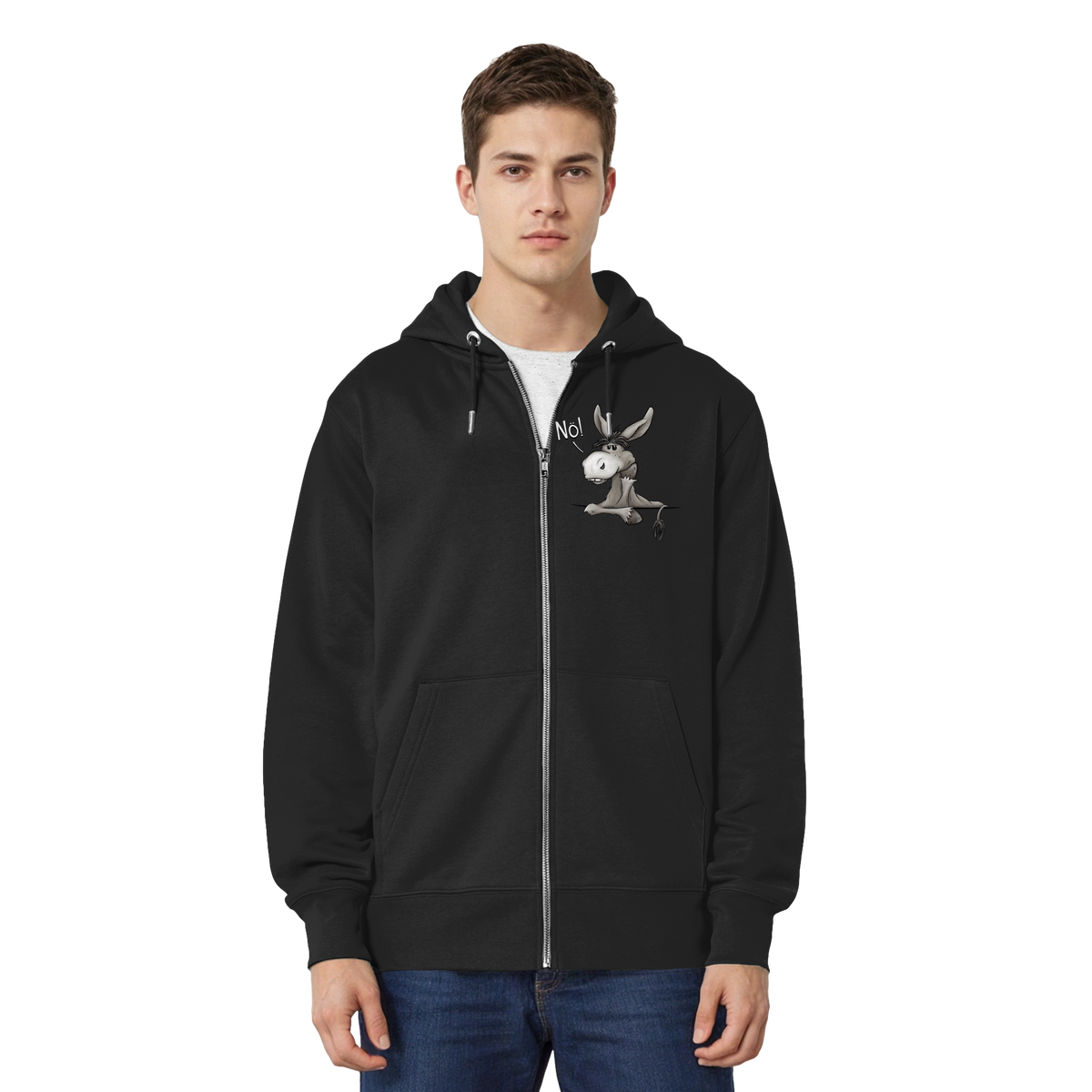 Nö! Störrischer Esel - Organic Relaxed Zipper
