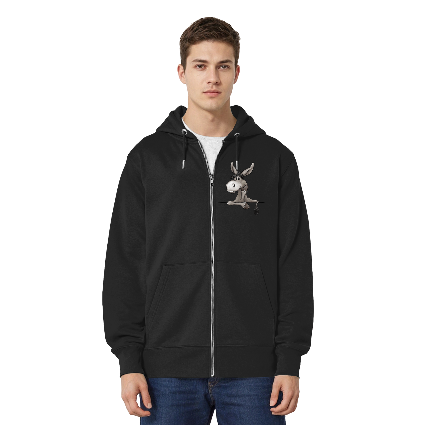 Lustiger lässiger Esel - Organic Relaxed Zipper