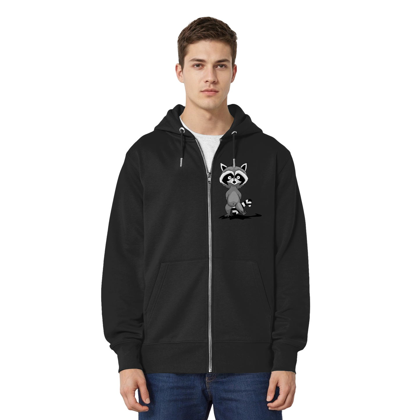 Frecher kleiner Waschbär - Organic Relaxed Zipper