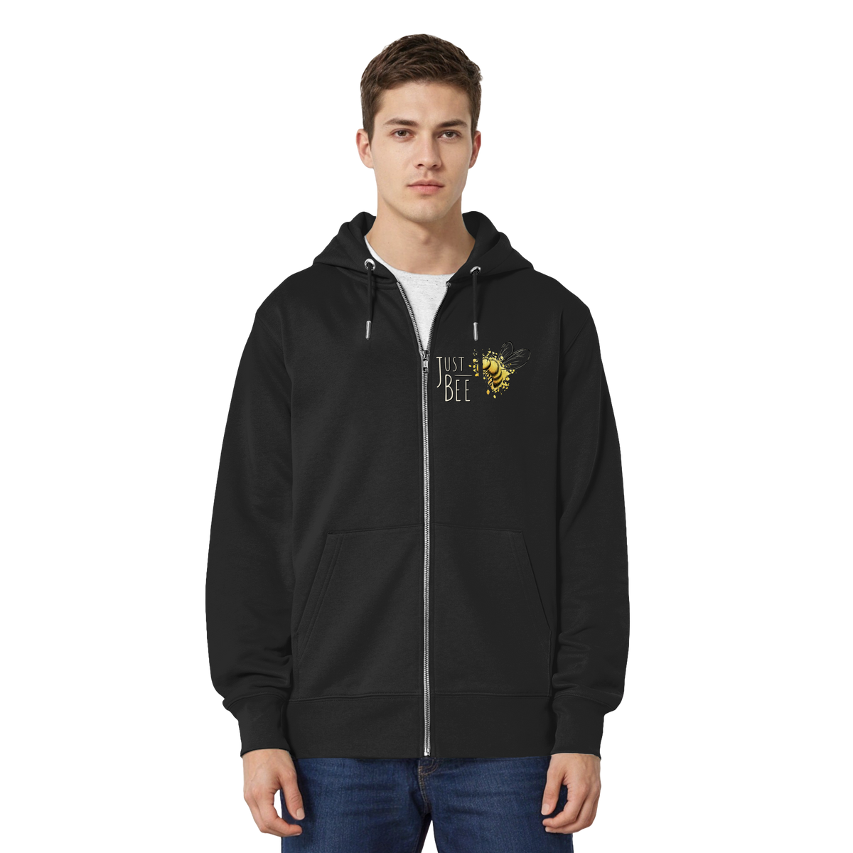 Just Bee, kleine Honig-Biene - Organic Relaxed Zipper