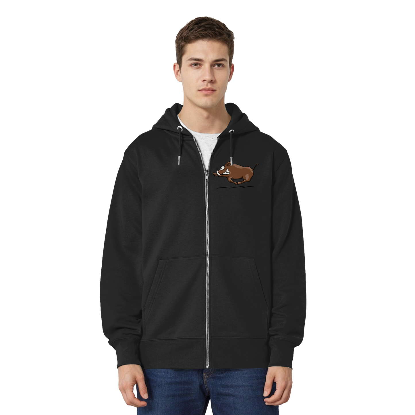 sauwildes Wildschwein | Wildsau  - Organic Relaxed Zipper