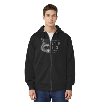 I Speak Wildlife And I Know Waschbär - Organic Relaxed Zipper