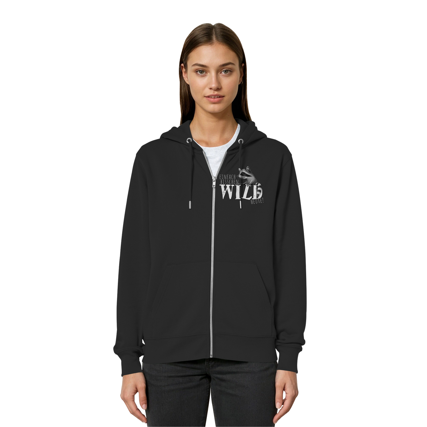 Bisschen wild heute! Waschbär - Organic Relaxed Zipper