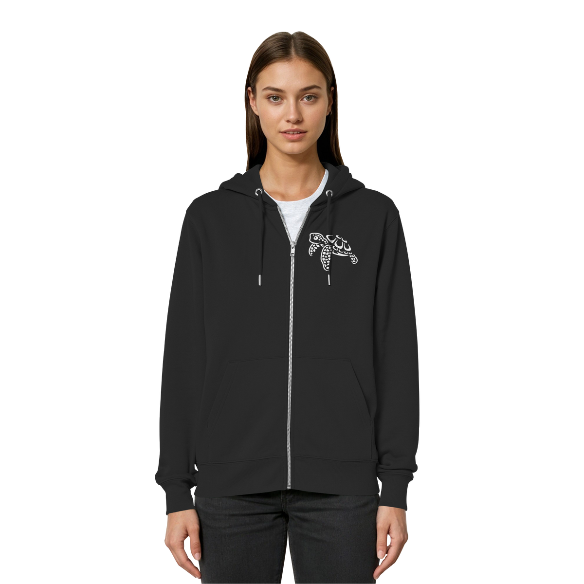 schwimmende Meeres-Schildkröte - Organic Relaxed Zipper