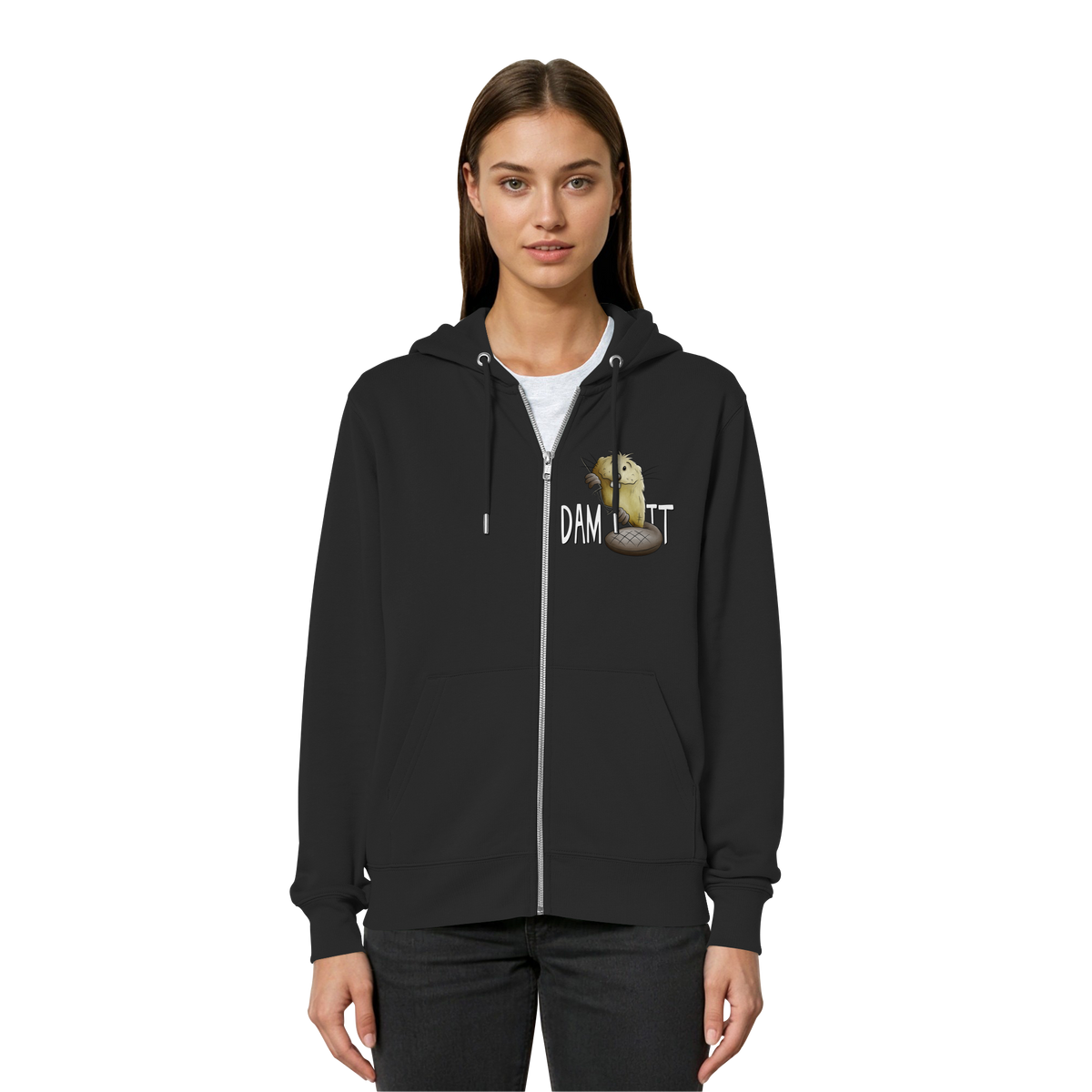 Dam It Verdammt Lustiger Biber - Organic Relaxed Zipper