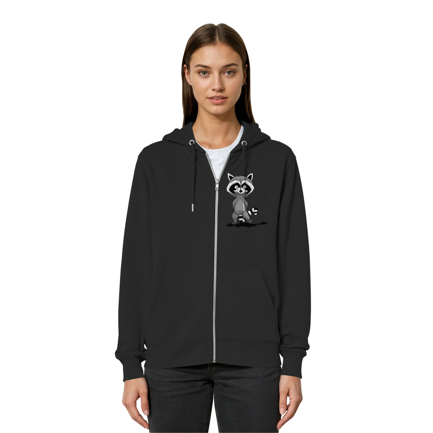 Frecher kleiner Waschbär - Organic Relaxed Zipper