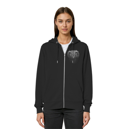 Eule Kritzelkunst Illustration - Organic Relaxed Zipper