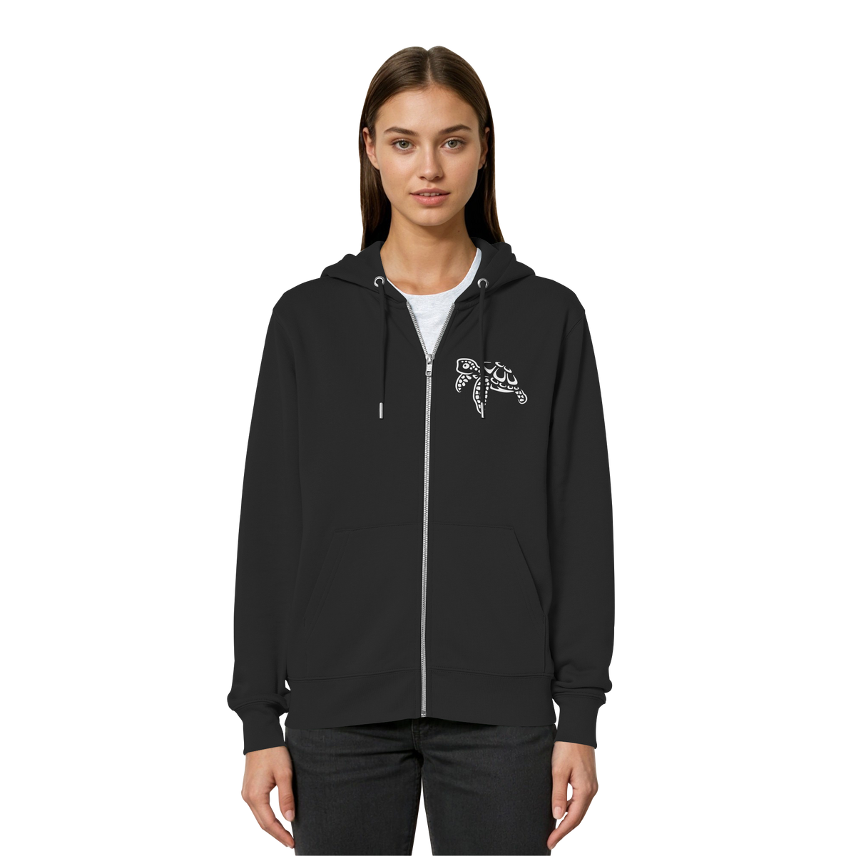 schwimmende Meeres-Schildkröte - Organic Relaxed Zipper