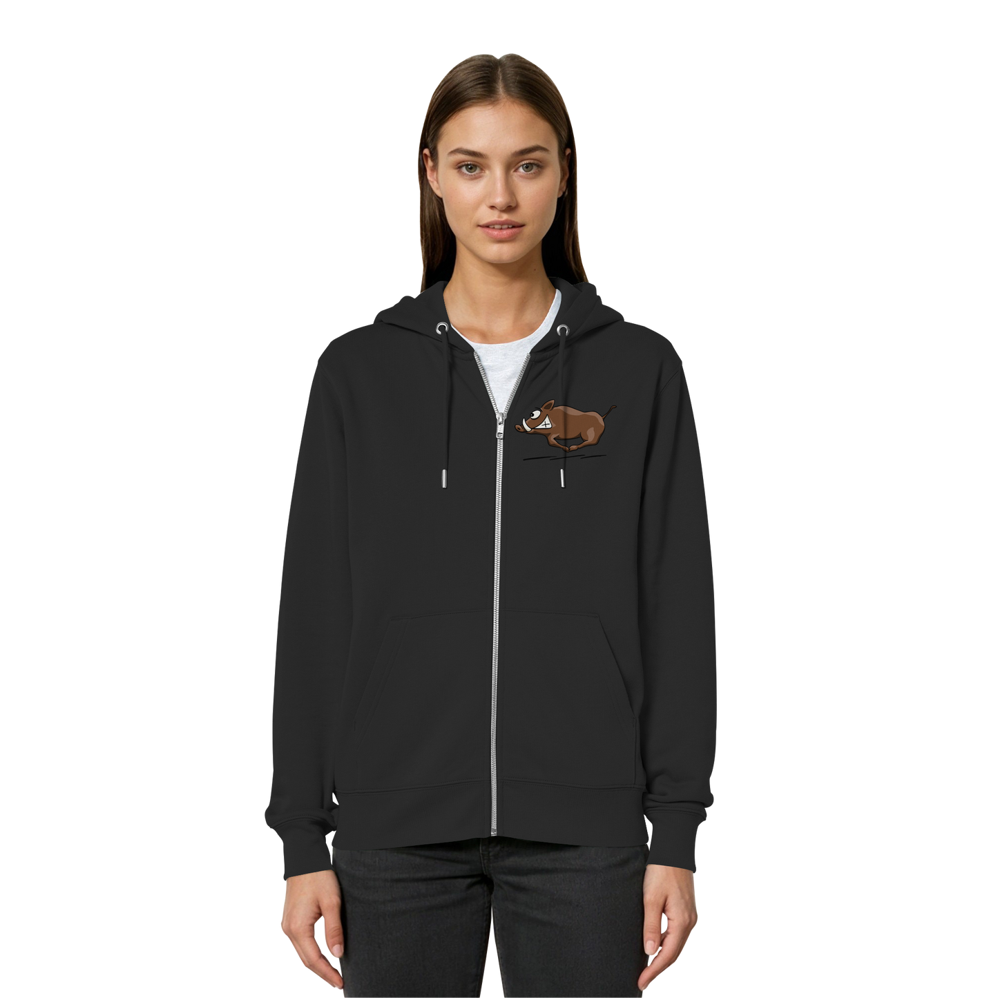 sauwildes Wildschwein | Wildsau  - Organic Relaxed Zipper
