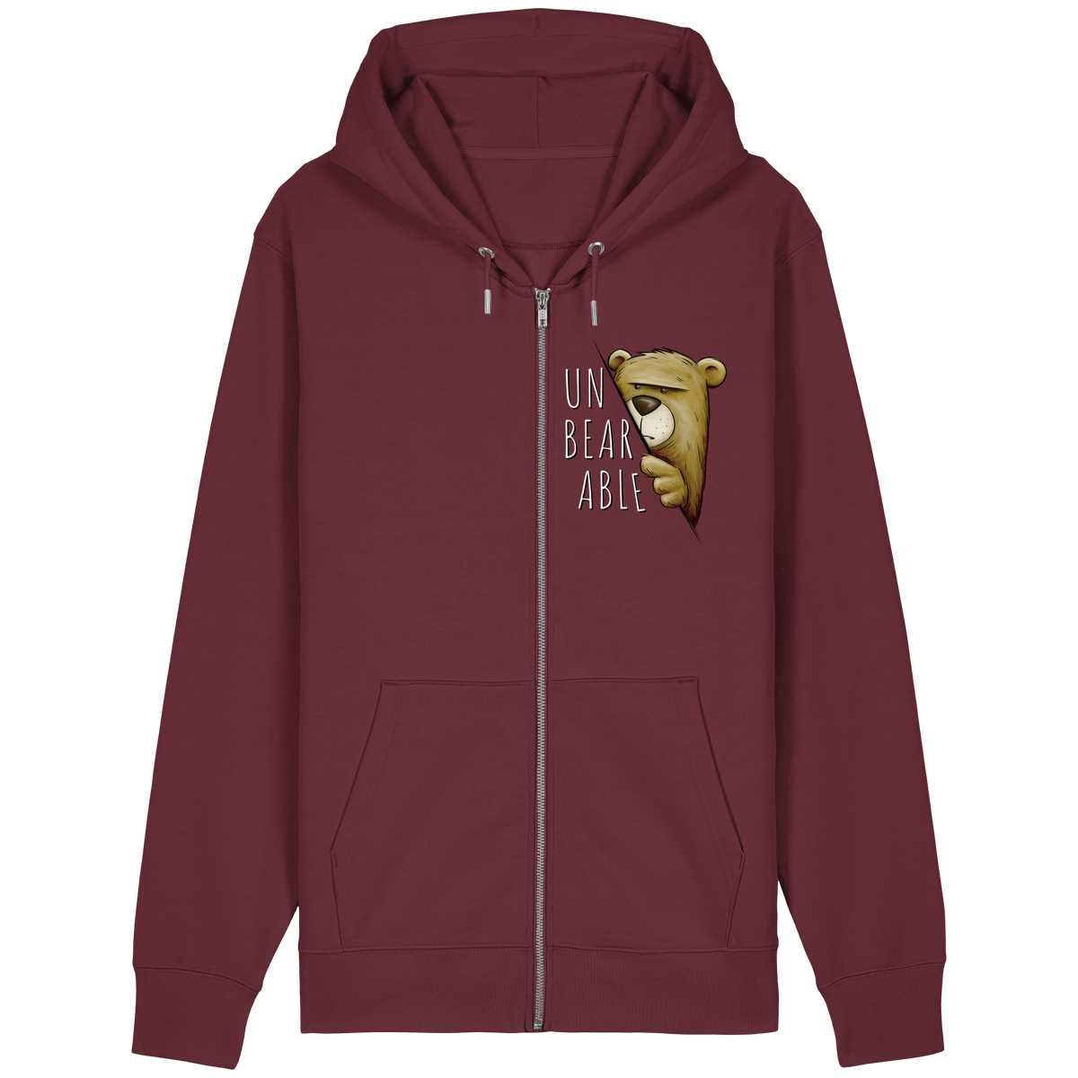 Unbearable – Unerträglich Bär - Organic Relaxed Zipper