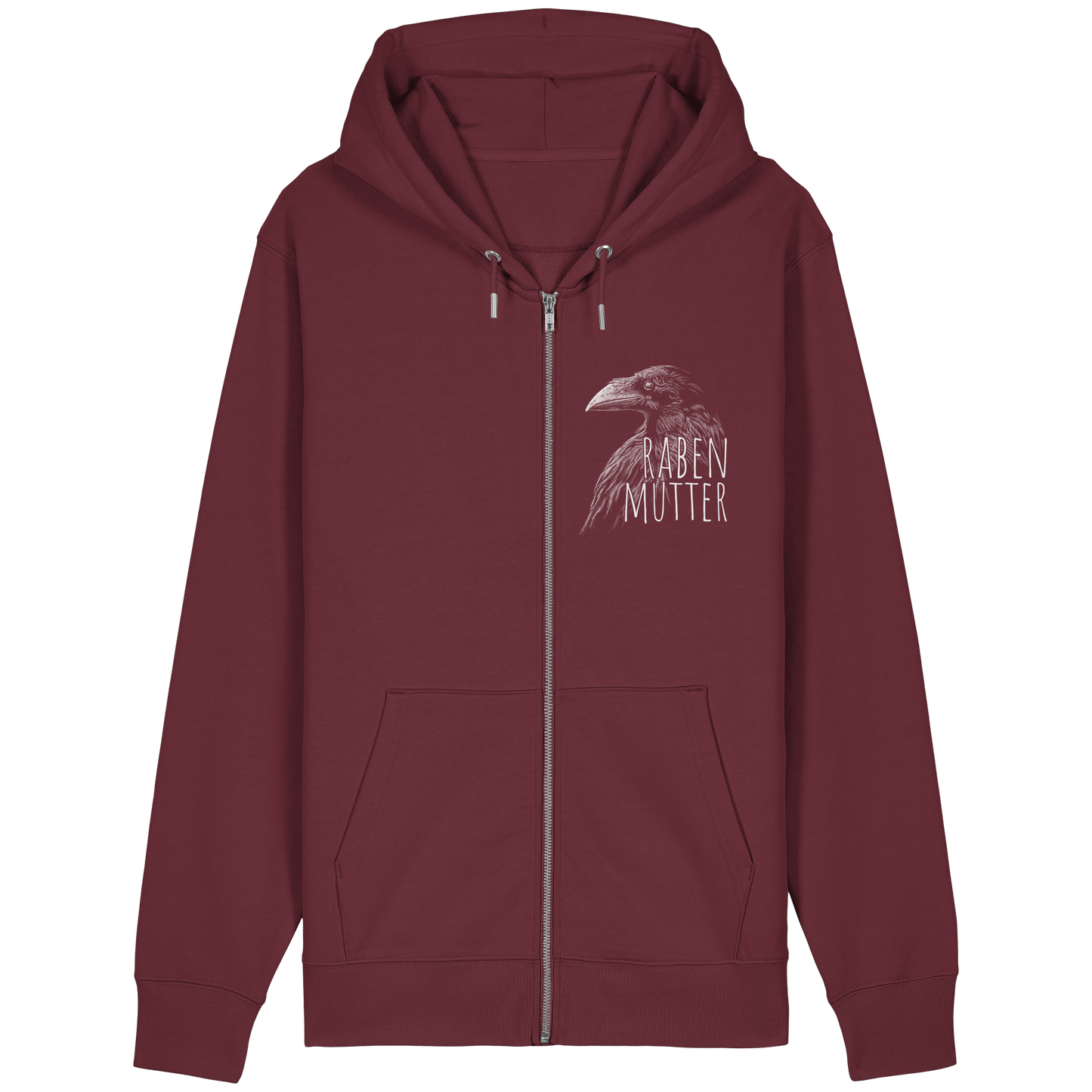 Rabenmutter schwarze Krähe Rabe - Organic Relaxed Zipper