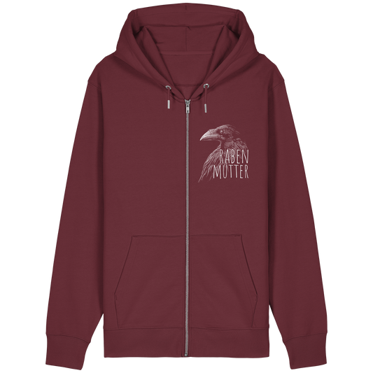 Rabenmutter schwarze Krähe Rabe - Organic Relaxed Zipper