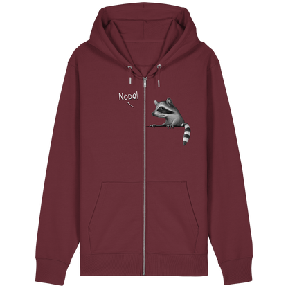Nope! Frecher verwegener Waschbär - Organic Relaxed Zipper