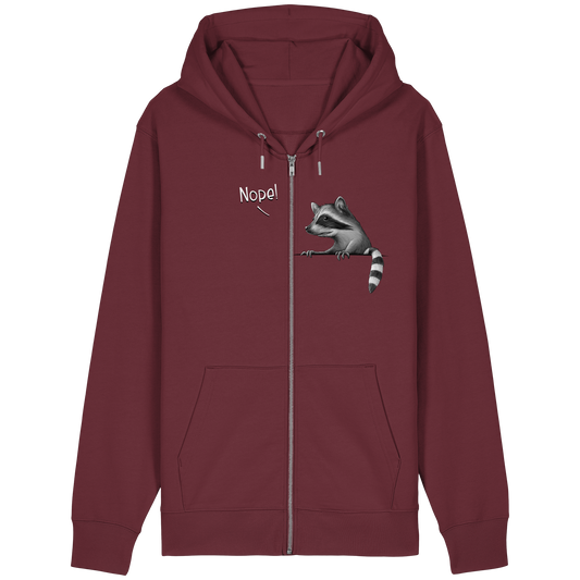 Nope! Frecher verwegener Waschbär - Organic Relaxed Zipper