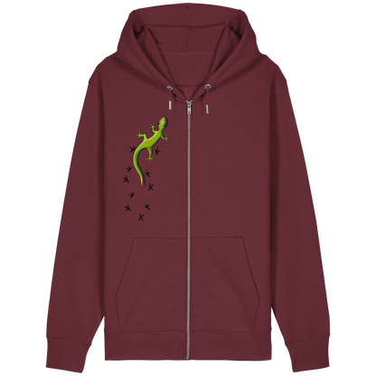 Kletternder Gecko mit Spuren - Organic Relaxed Zipper