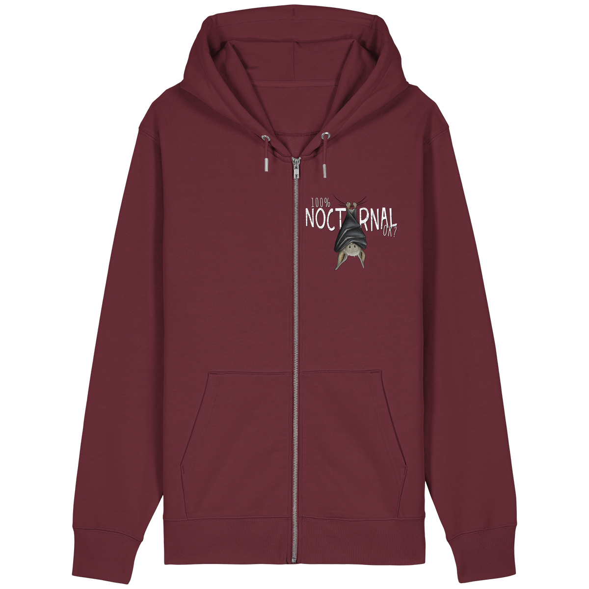 100% nachtaktive Fledermaus - Organic Relaxed Zipper