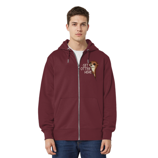 Get Otter Here | Lustiger Otter Kalauer - Organic Relaxed Zipper