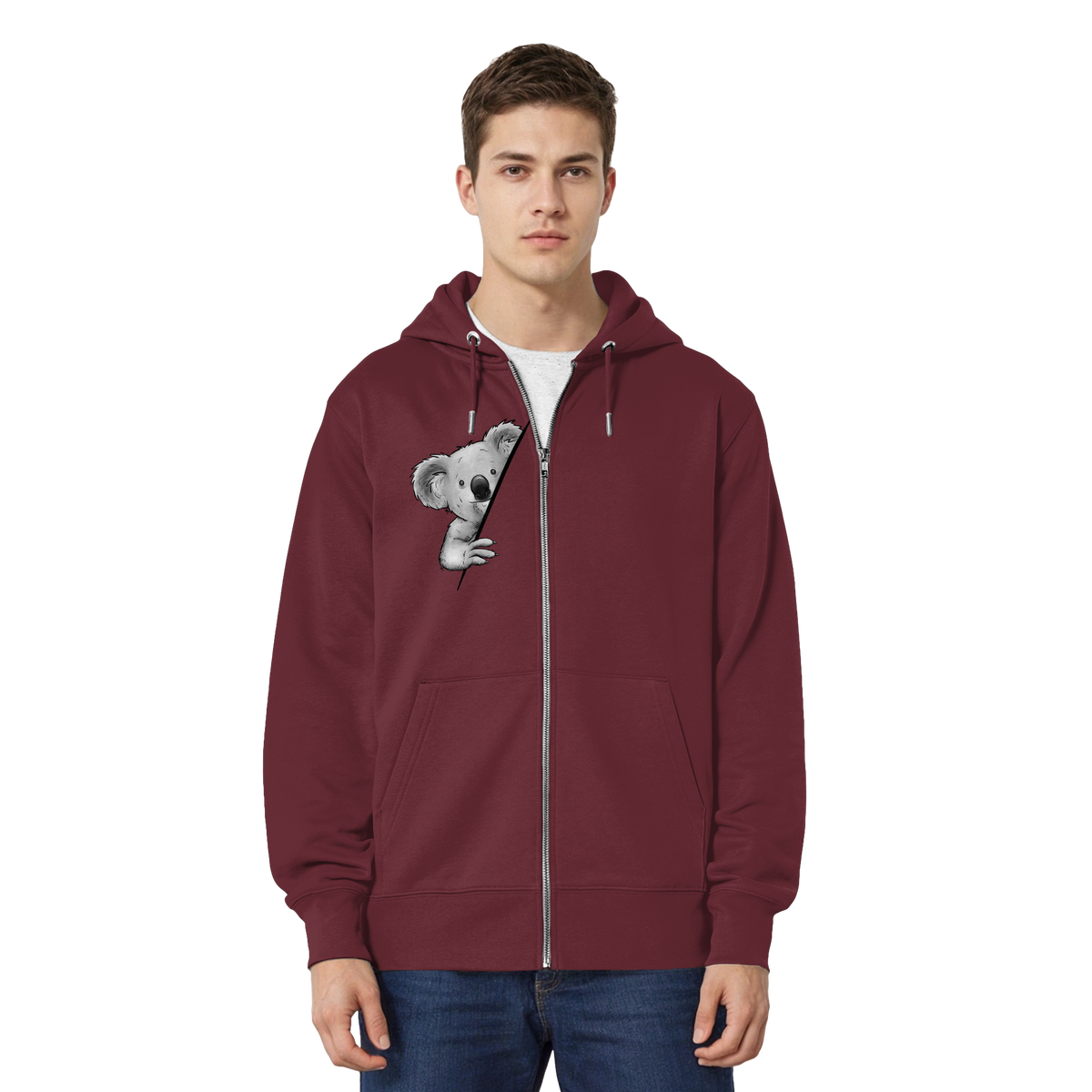 Koala Bär Illustration - Organic Relaxed Zipper