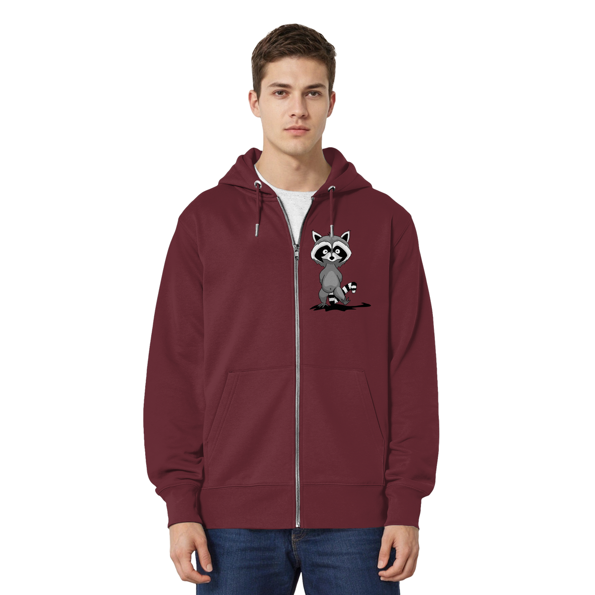 Frecher kleiner Waschbär - Organic Relaxed Zipper