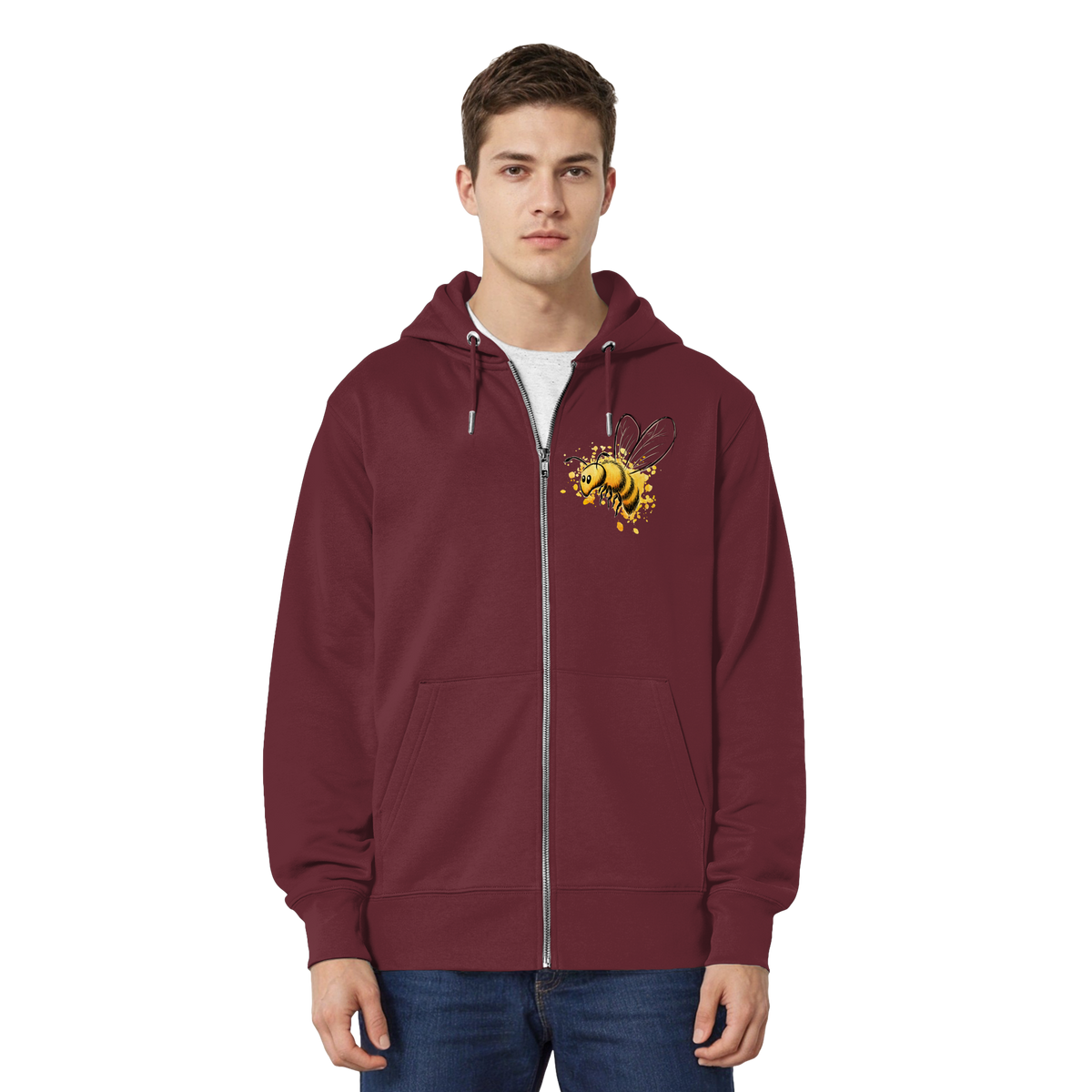 Lässige kleine Honig-Biene - Organic Relaxed Zipper