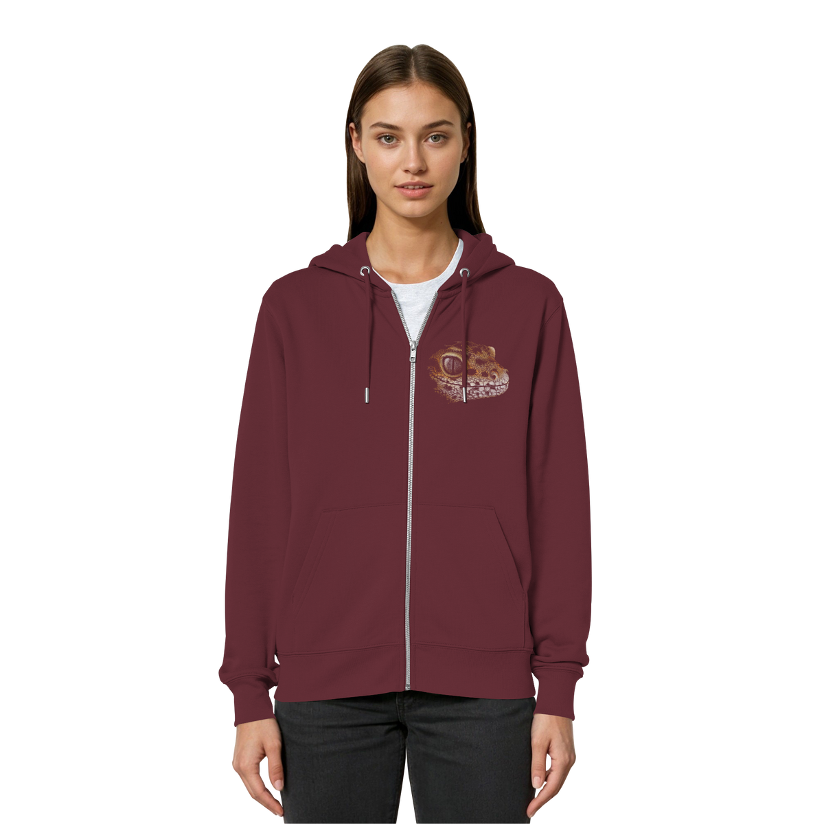 Leopard Gecko Skizze Kritzelkunst - Organic Relaxed Zipper