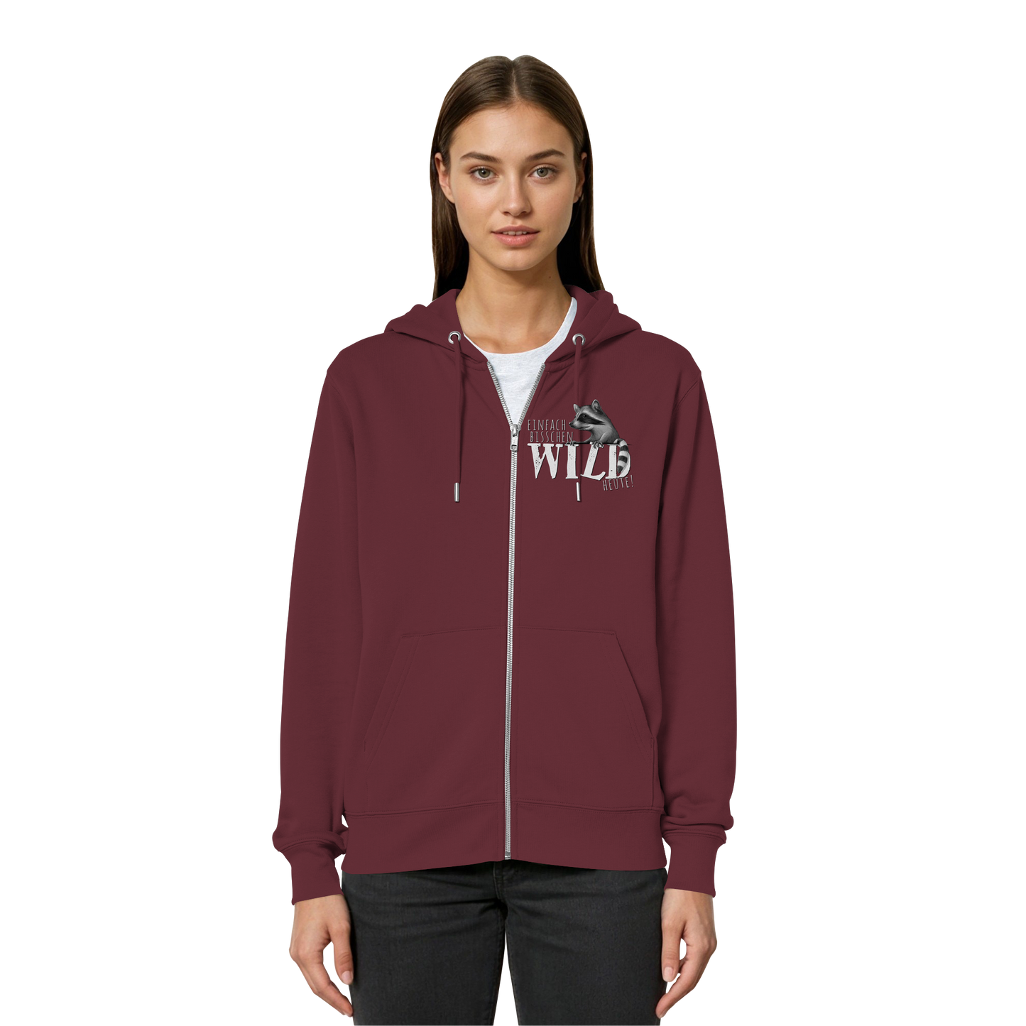 Bisschen wild heute! Waschbär - Organic Relaxed Zipper