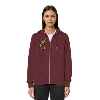 Kletternder Gecko mit Spuren - Organic Relaxed Zipper