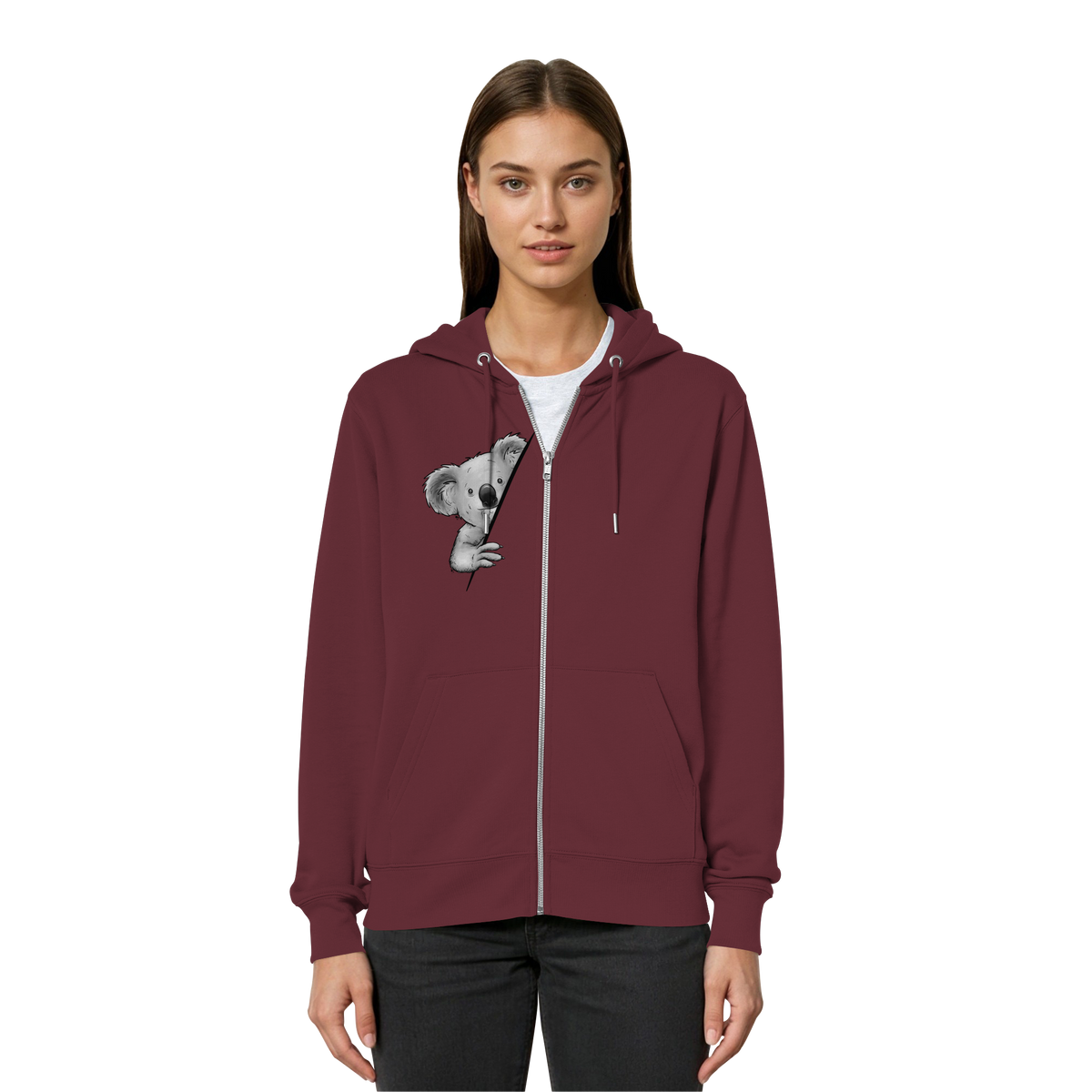 Koala Bär Illustration - Organic Relaxed Zipper