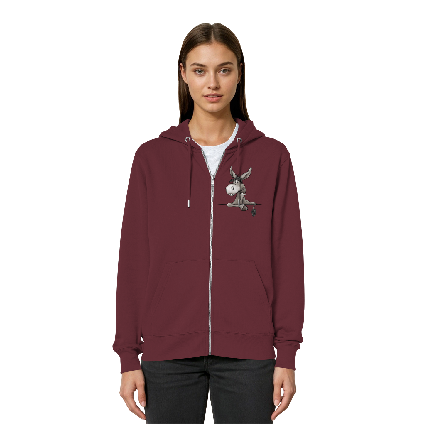 Lustiger lässiger Esel - Organic Relaxed Zipper