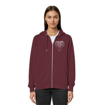 Eule Kritzelkunst Illustration - Organic Relaxed Zipper