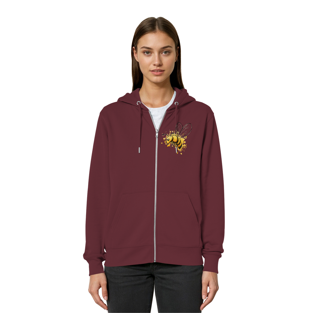 Lässige kleine Honig-Biene - Organic Relaxed Zipper