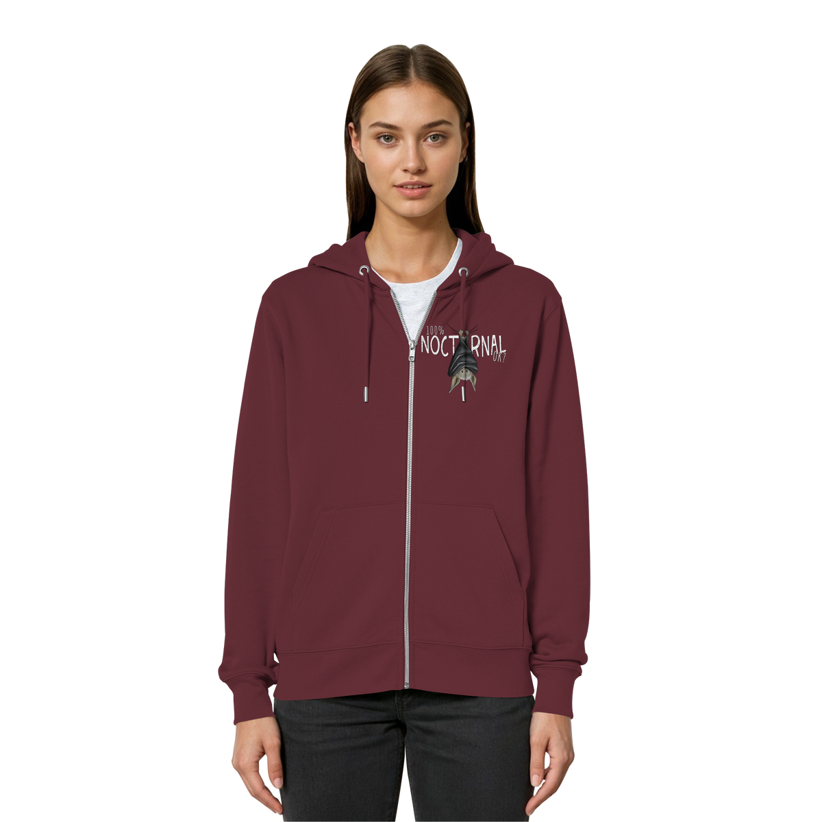 100% nachtaktive Fledermaus - Organic Relaxed Zipper