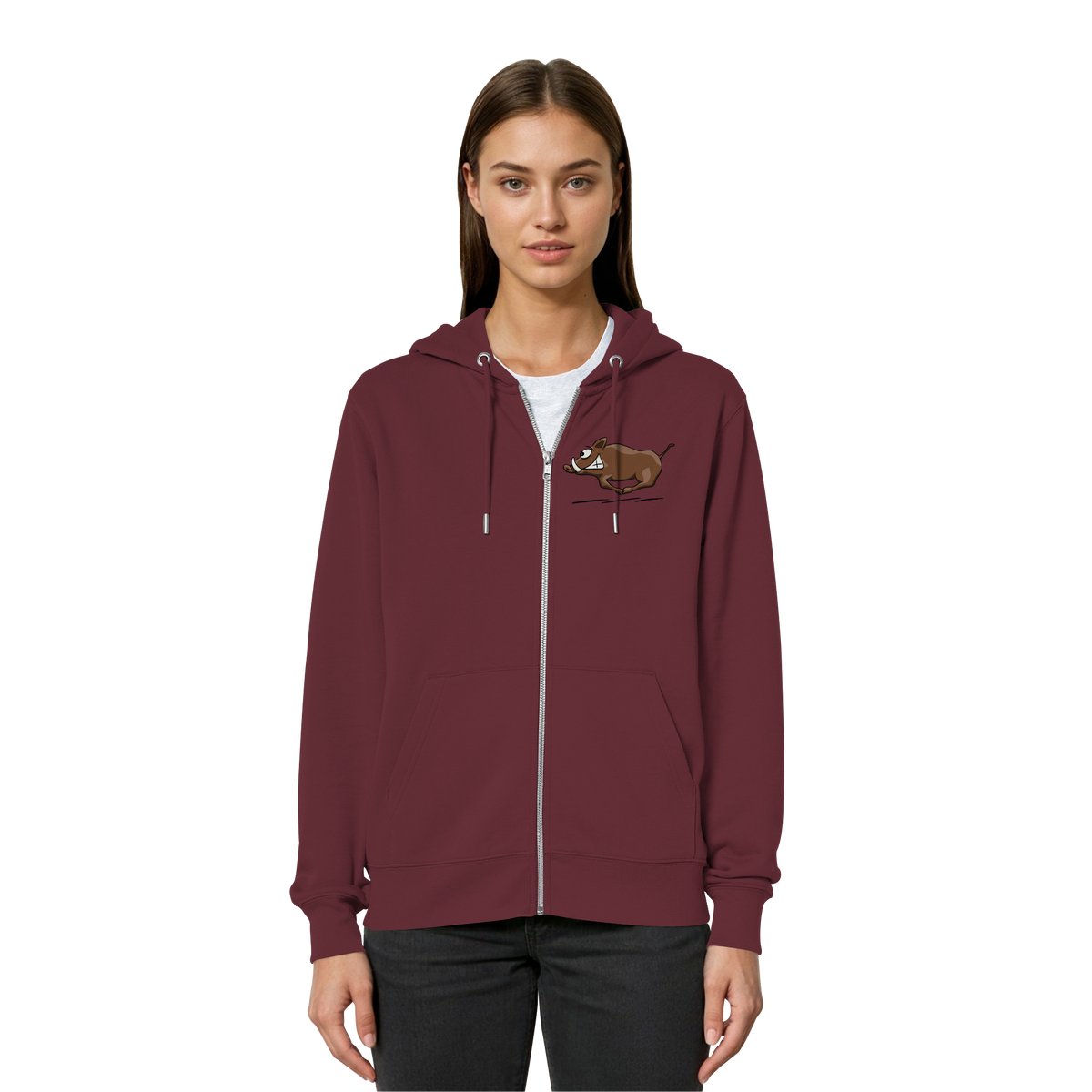 sauwildes Wildschwein | Wildsau  - Organic Relaxed Zipper