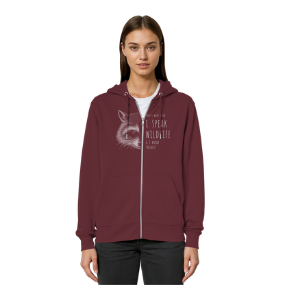 I Speak Wildlife And I Know Waschbär - Organic Relaxed Zipper