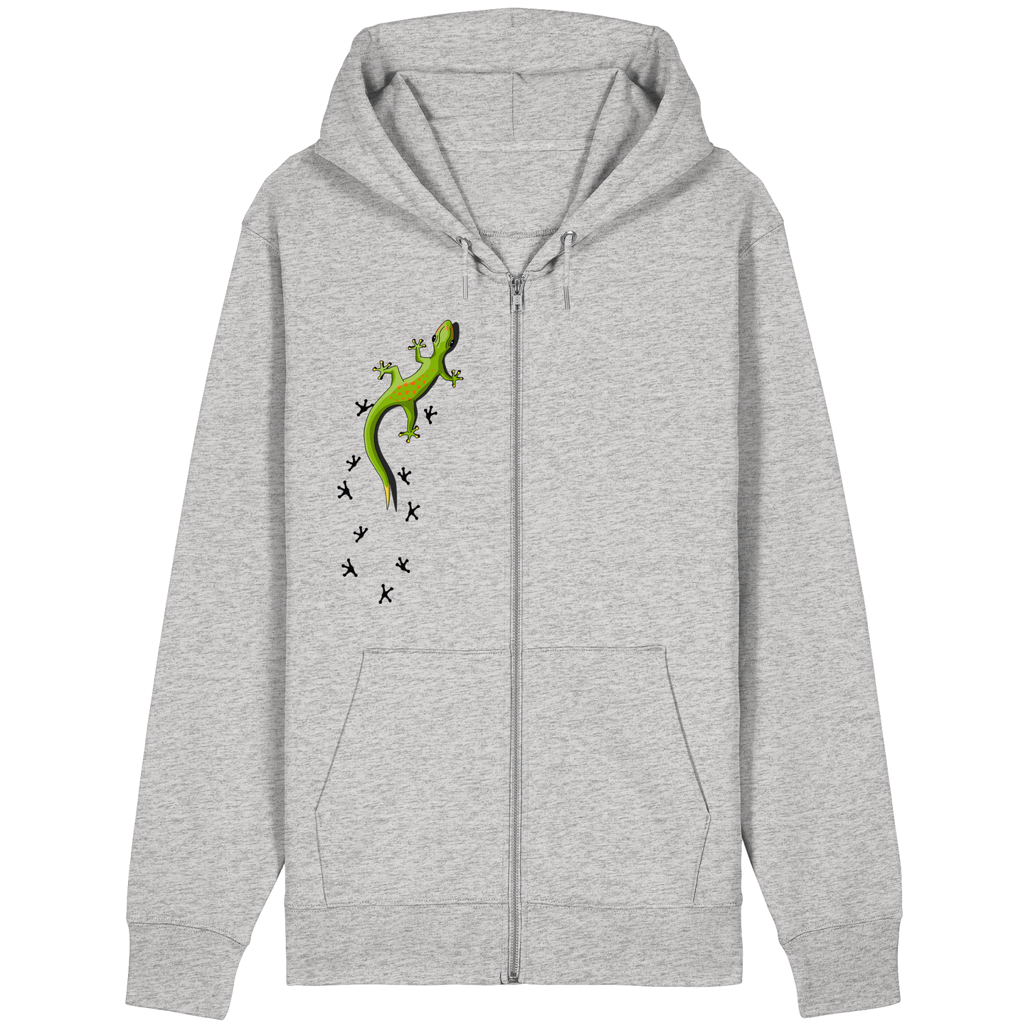 Kletternder Gecko mit Spuren - Organic Relaxed Zipper