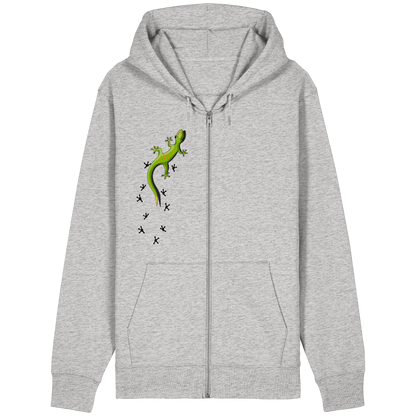 Kletternder Gecko mit Spuren - Organic Relaxed Zipper