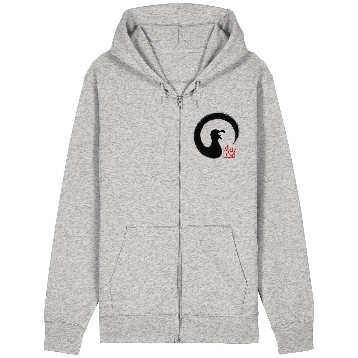 Moin kreischende japanische Enso Möwe - Organic Relaxed Zipper
