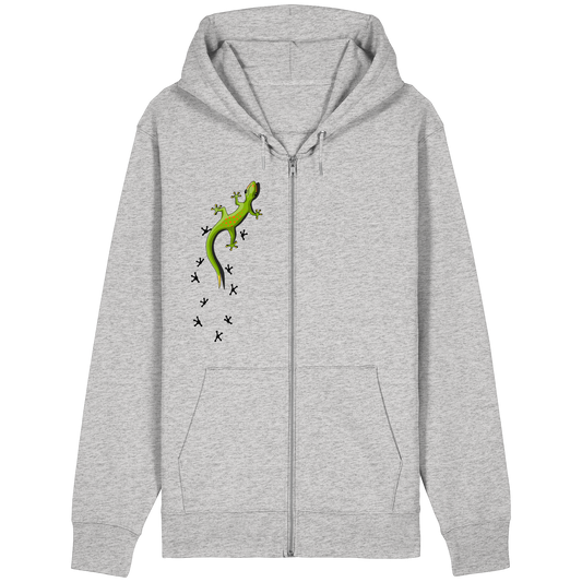 Kletternder Gecko mit Spuren - Organic Relaxed Zipper