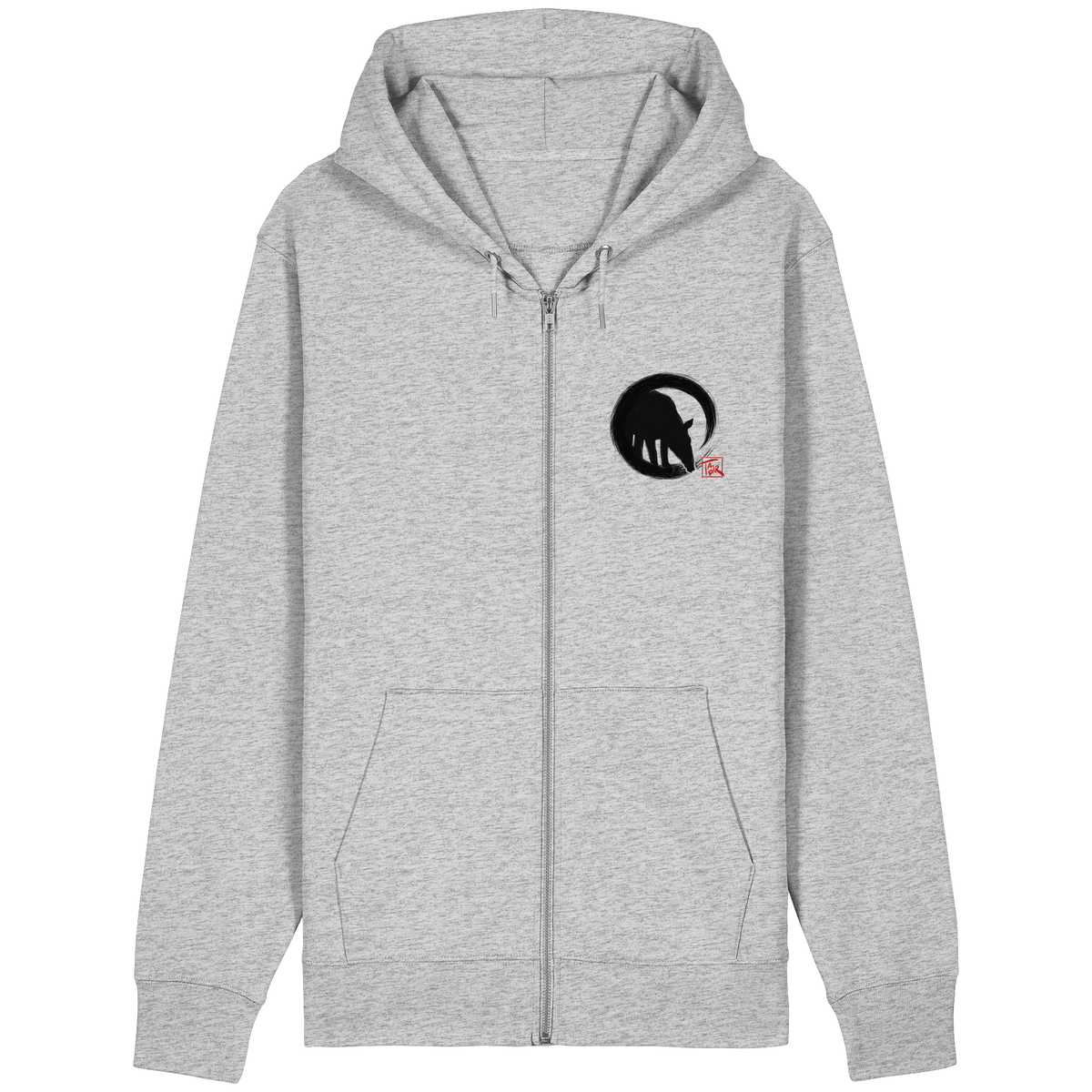 Zen Tapir im japanischen Enso Kreis - Organic Relaxed Zipper
