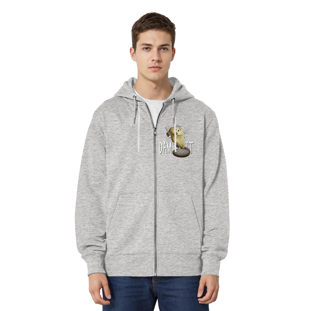 Dam It Verdammt Lustiger Biber - Organic Relaxed Zipper