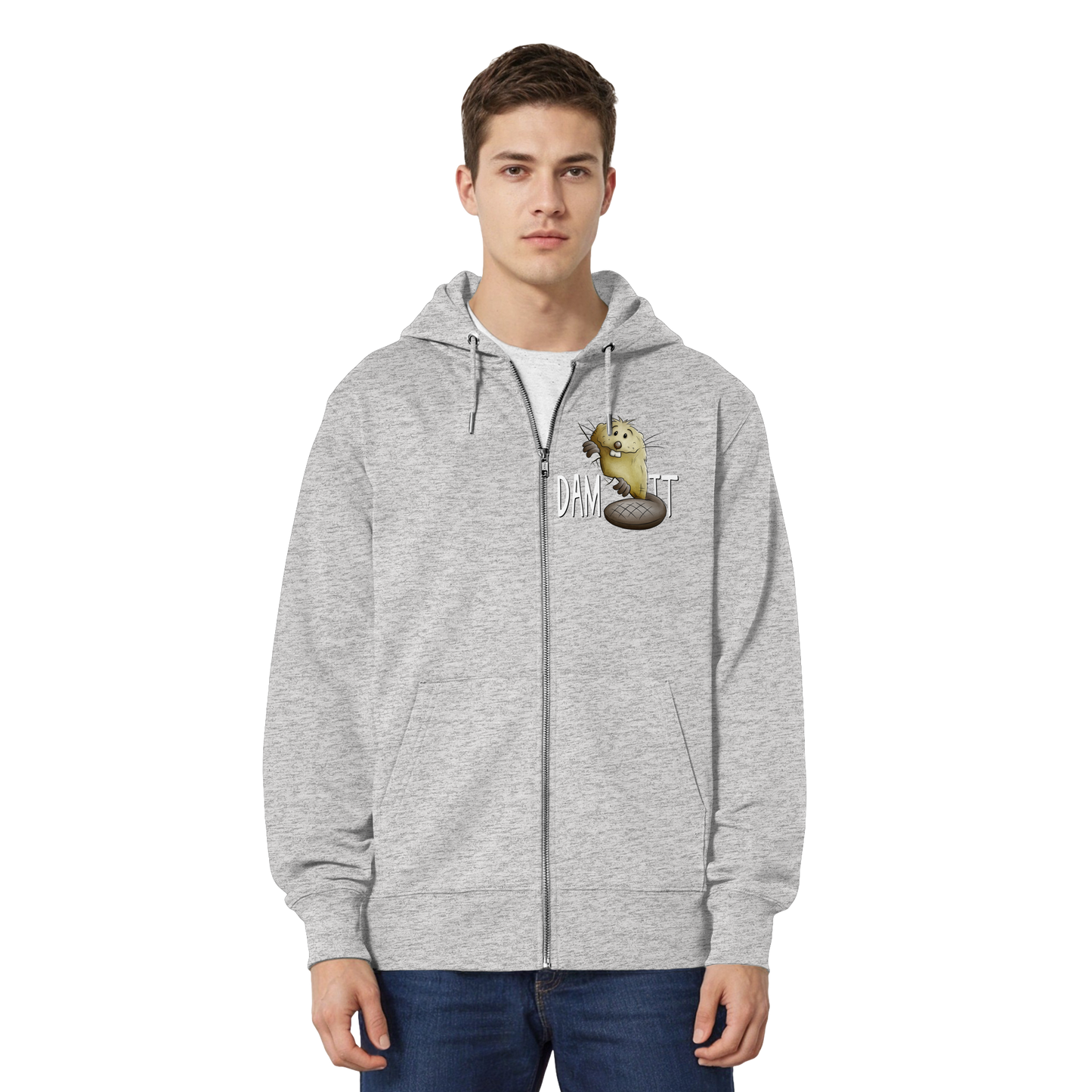 Dam It Verdammt Lustiger Biber - Organic Relaxed Zipper