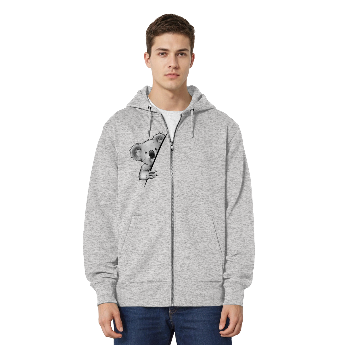 Koala Bär Illustration - Organic Relaxed Zipper