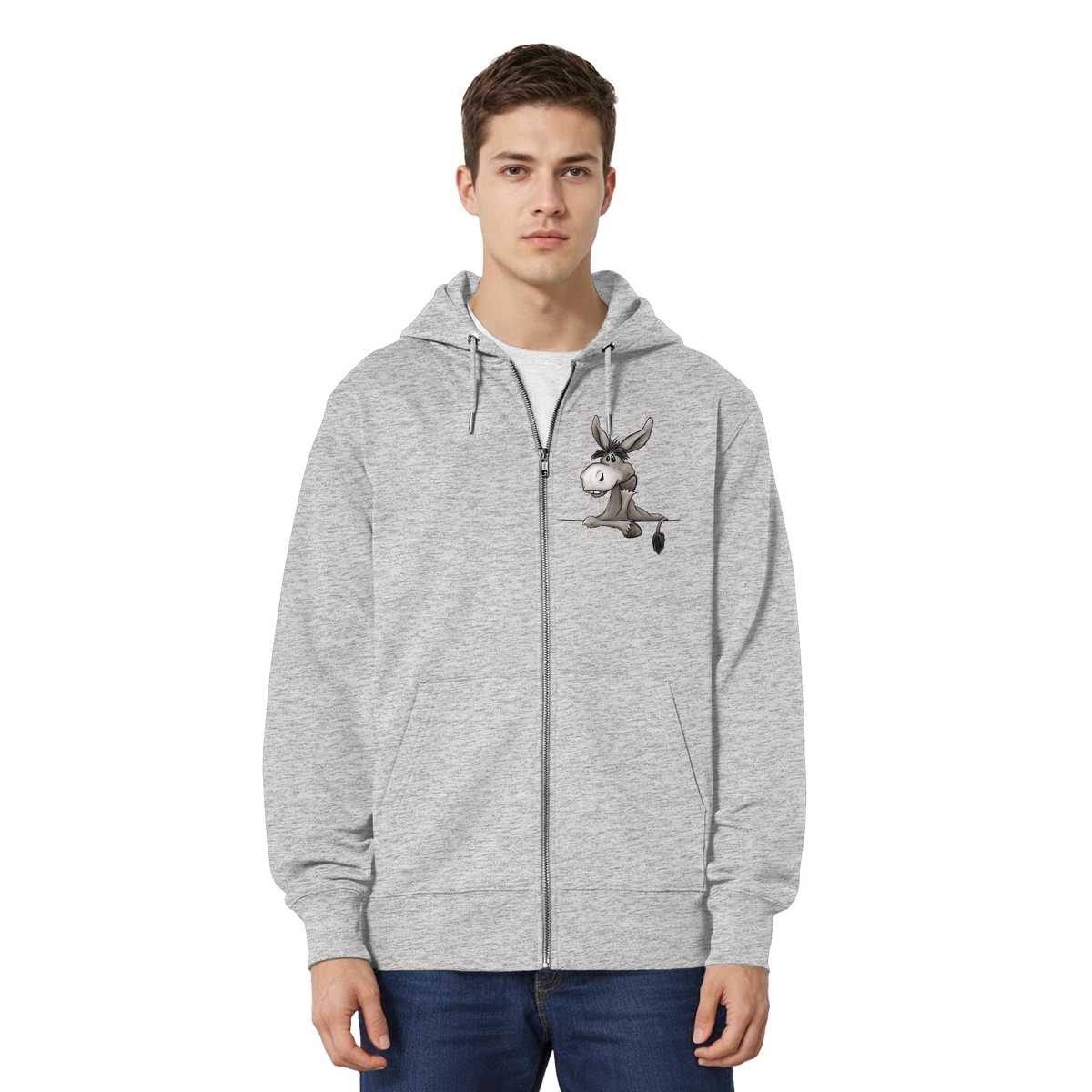 Lustiger lässiger Esel - Organic Relaxed Zipper