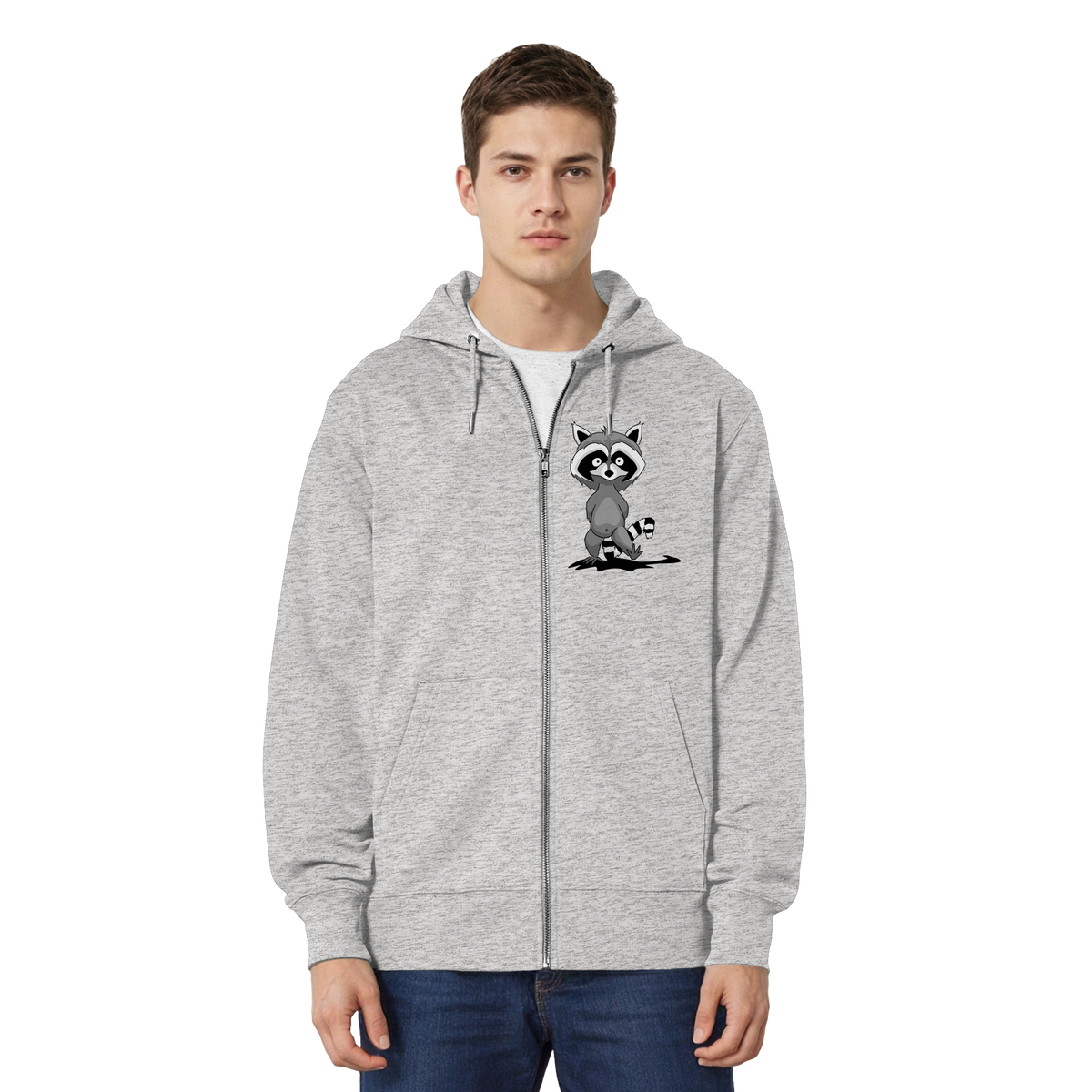 Frecher kleiner Waschbär - Organic Relaxed Zipper