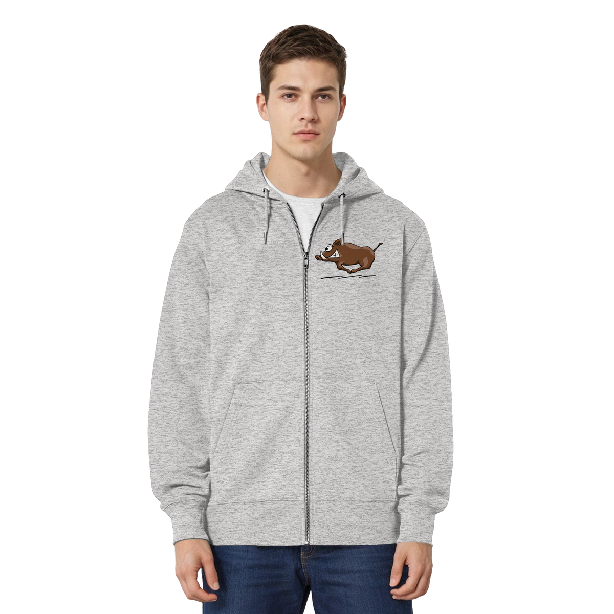 sauwildes Wildschwein | Wildsau  - Organic Relaxed Zipper