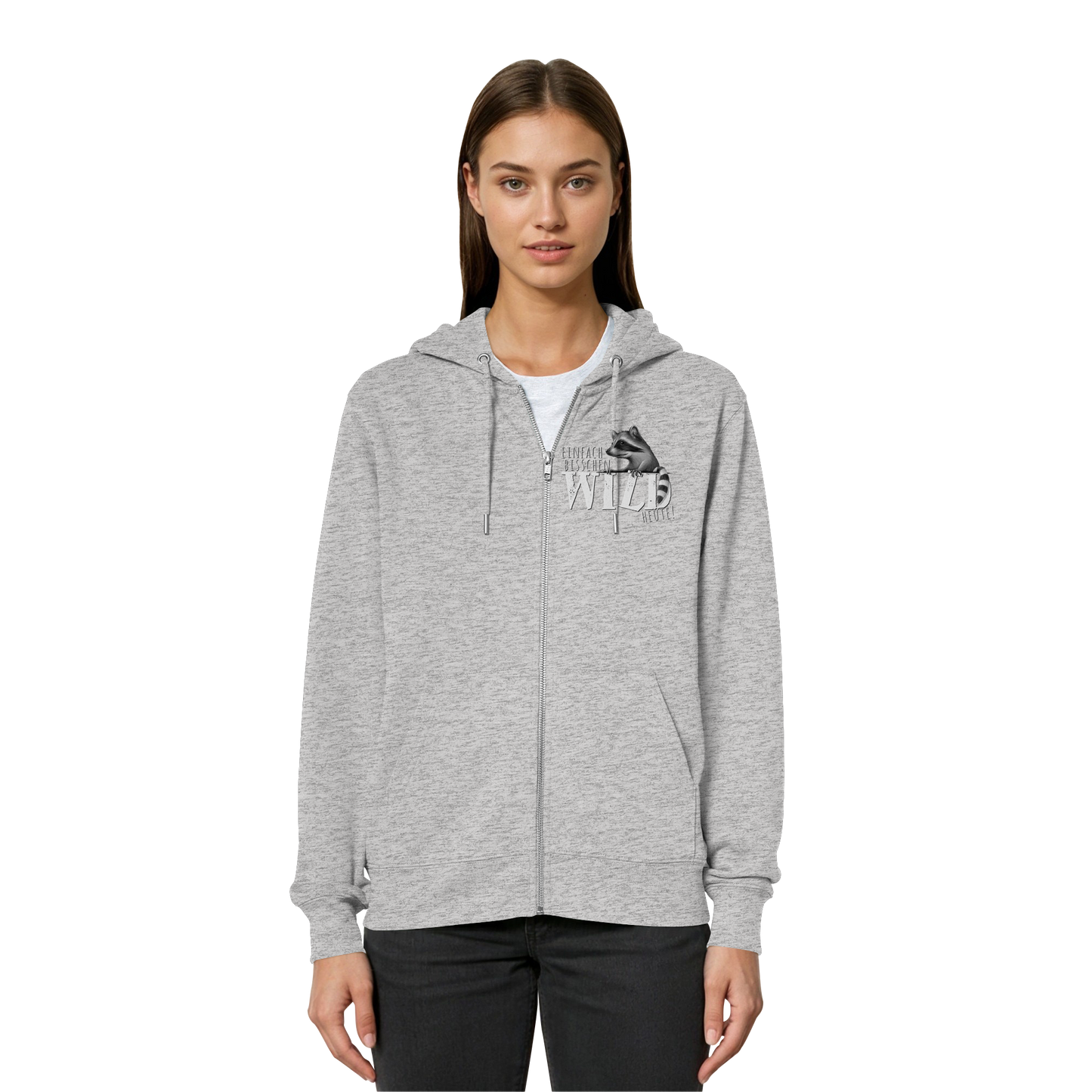 Bisschen wild heute! Waschbär - Organic Relaxed Zipper