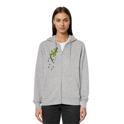 Kletternder Gecko mit Spuren - Organic Relaxed Zipper